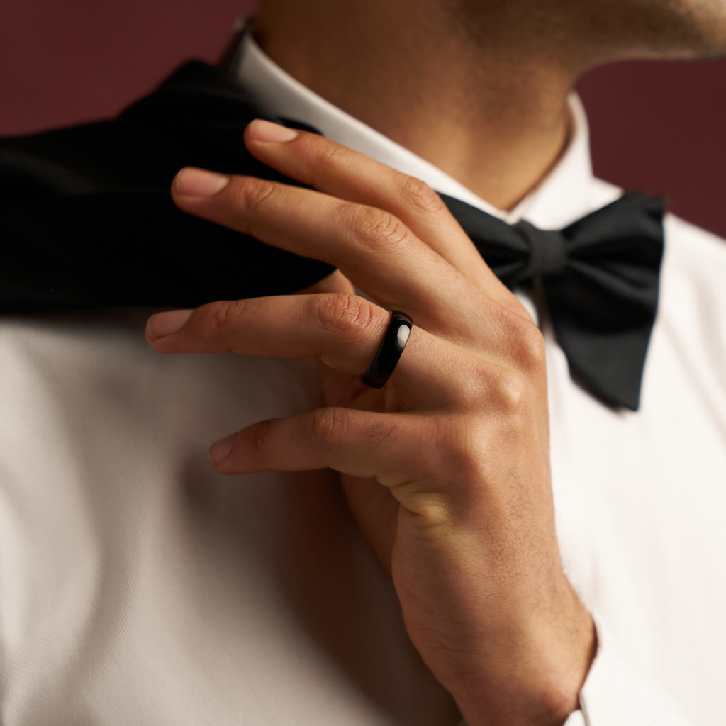 Rounded Ring (Black) 7mm | Tungsten