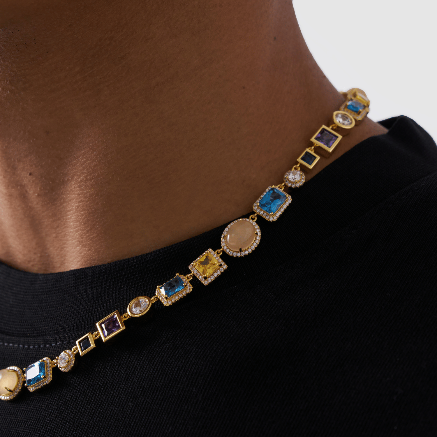 Sapphire Gemstone Necklace (Gold)