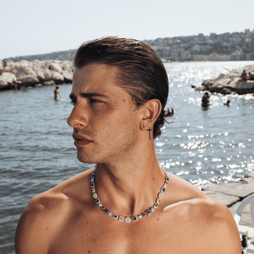 Emerald Gemstone Necklace (Silver)