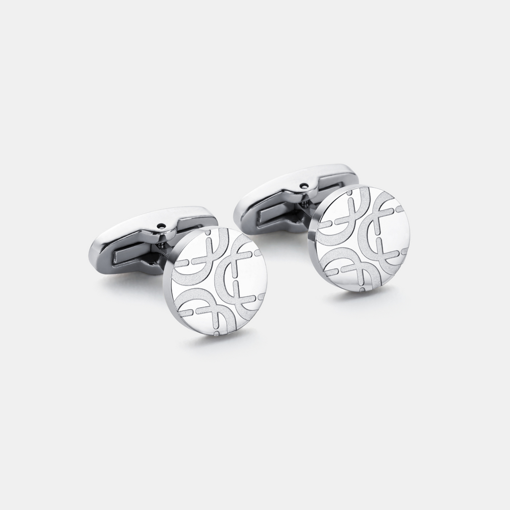 Round Cuff Links (Silver)