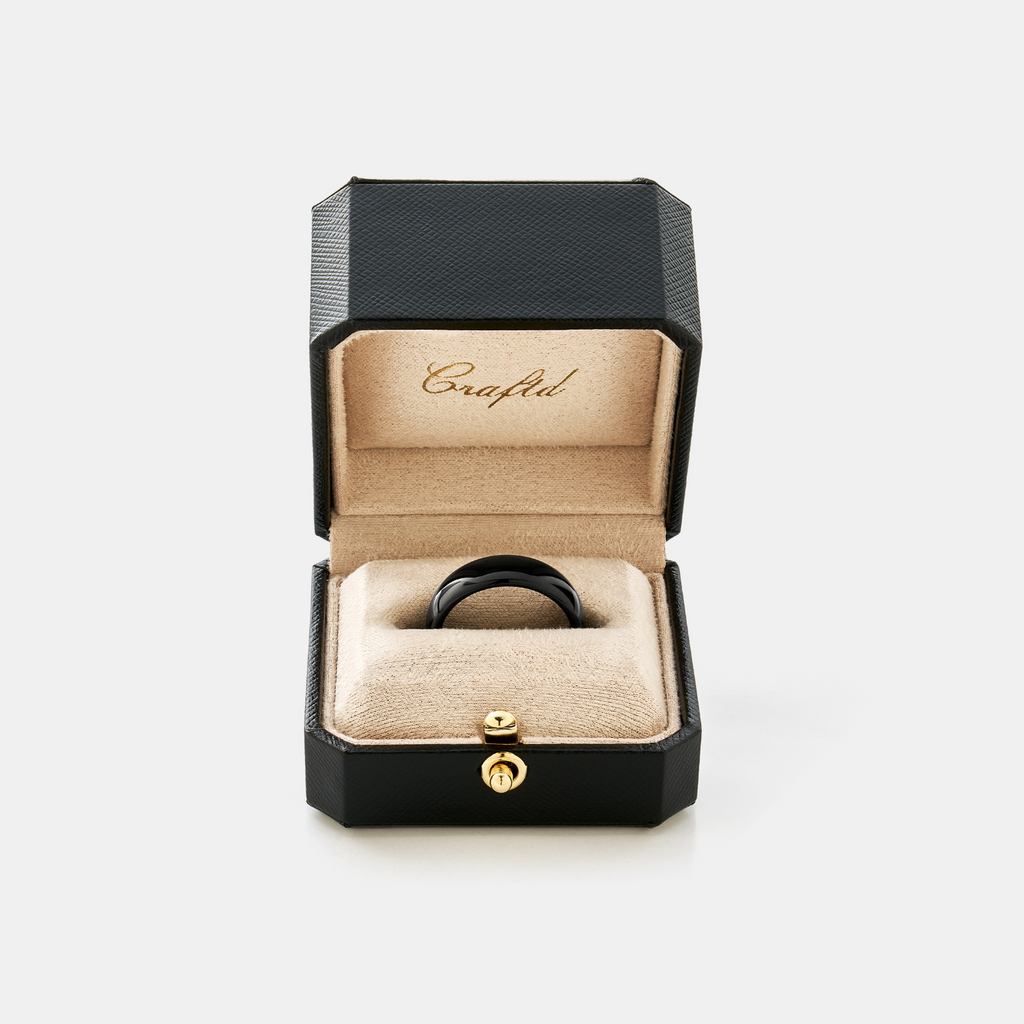 Rounded Ring (Black) 7mm | Tungsten